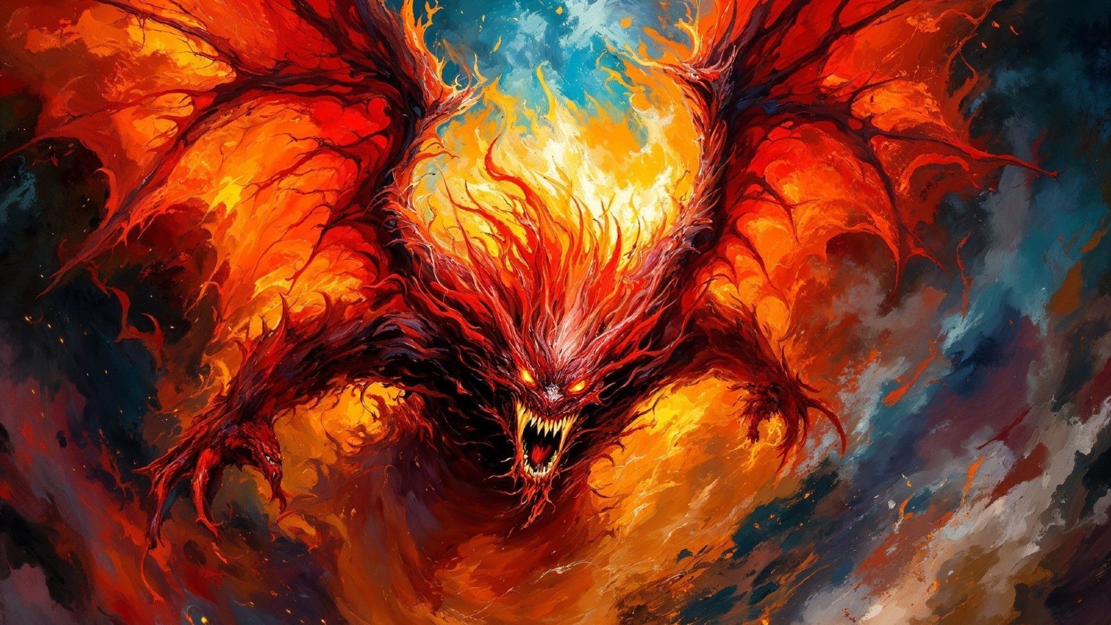 Fiery demon artwork representing the power of Magic: The Gathering